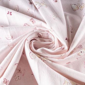 Фланель 060-00649 нежно-розовый принтованный