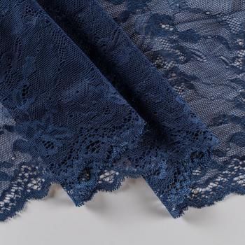 Кружево эластичное 200 мм Ф01-0212 темно-синий