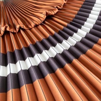 Гофре из крепа купон 70/190х80 см 043-02483 коричневый принтованный