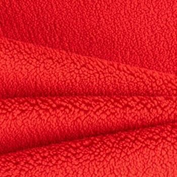 Мех искусственный К30-154 красный однотонный