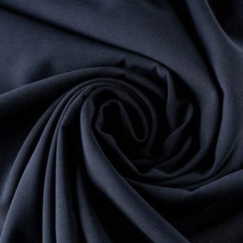Ткань костюмно-плательная стрейч К33-117 темно-синий однотонный