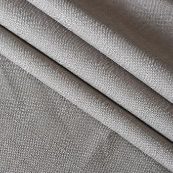 Ткань портьерная лен h-300 см 05-02-11508 бежево-серый однотонный