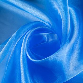 Органза К33-999 лазурно-синий однотонный col.39