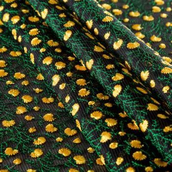 Неопрен-сетка 038-03718 черный с вышивкой