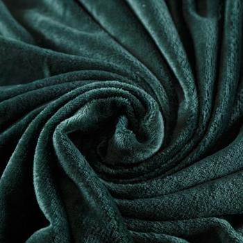 Флис-мех 061-09183 бутылочный зеленый однотонный