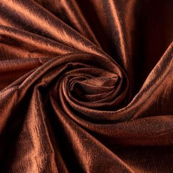 Дикий шелк К16-085 медно-терракотовый однотонный