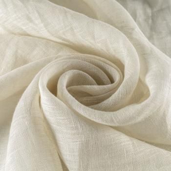 Тюль лен h-315 см Т391-01-123 экрю однотонный