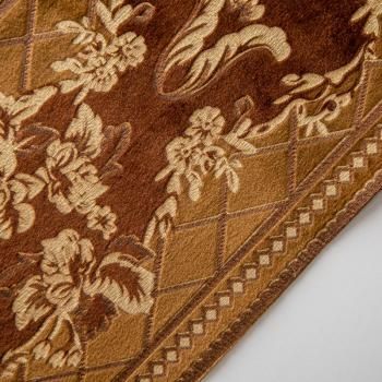 Бордюр велюровый 15 см 0000-357-104-022 коричневый с цветами