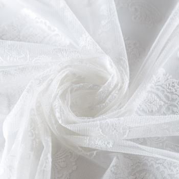 Тюль жаккардовый h-285 см 529-01-272 молочный