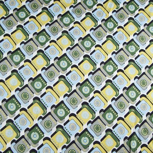 Вискоза 009-12355 светло-голубой принтованный