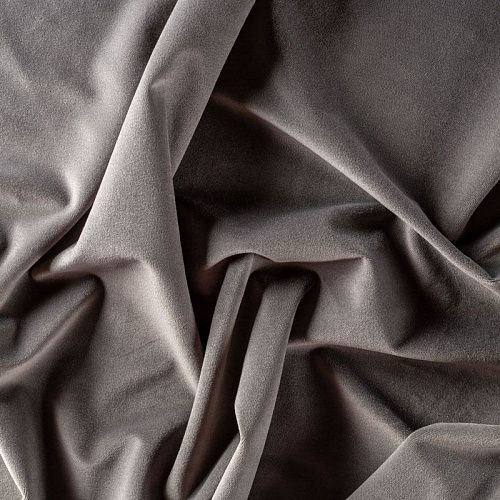 Ткань портьерная бархат h-300 см 09-02-00035 серый однотонный