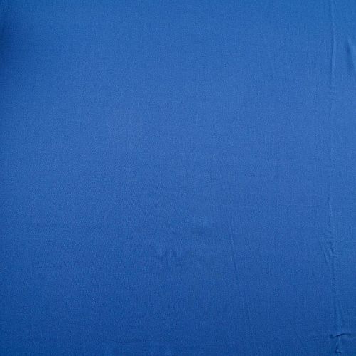 Креп-шифон натуральный 027-12515 насыщенный голубой однотонный