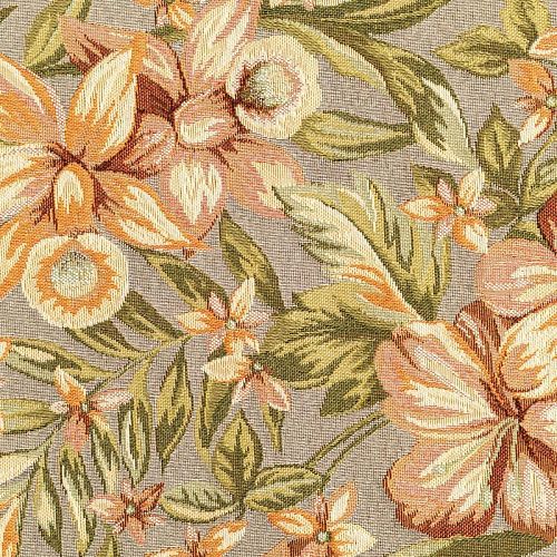 Гобелен гостиный 513-02-16 светло-серый лилии