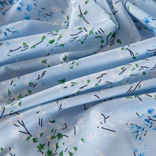 Вискоза "Лоренцо" стрейч 036-17681 светло-голубой принтованный