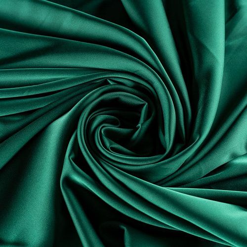 Шелк синтетический К33-785 зеленый однотонный