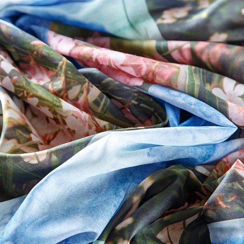 Батист 003-07881 голубой принтованный