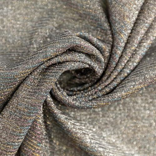 Трикотаж с напылением К33-965 серебристый мульколор