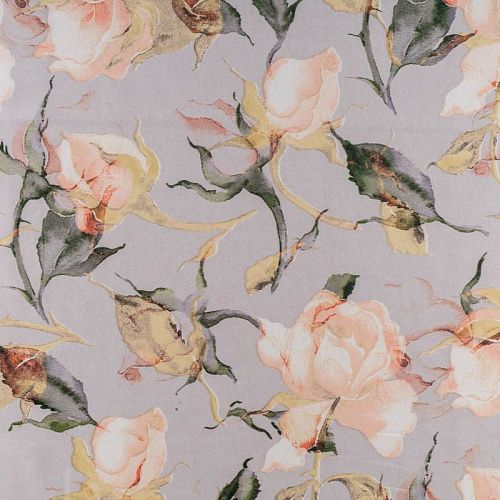 Шелк синтетический К33-265 светло-серый принтованный