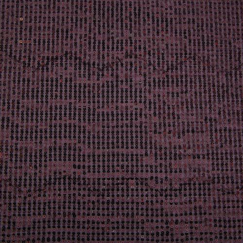 Пайетки на сетке плиссе 055-16446 баклажановый однотонный