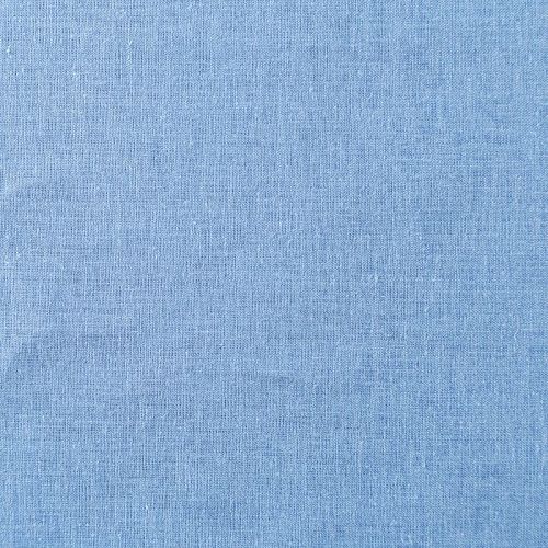 Лен-вискоза 035-08427 голубой деним однотонный