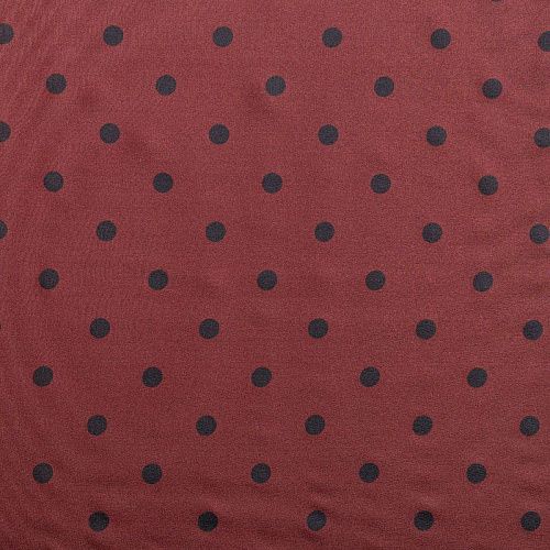 Крепдешин натуральный К4-178 коричнево-бордовый принтованный