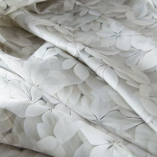 Шелк натуральный 064-20210 серый принтованный