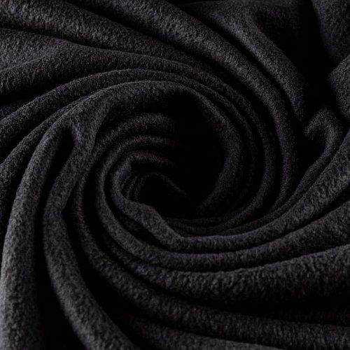 Флис К33-439 черный однотонный