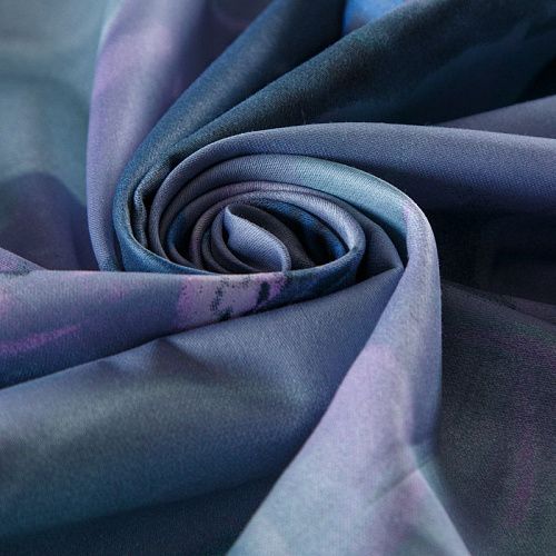 Сатин ш. 220 см 007-13360 серо-синий принтованный