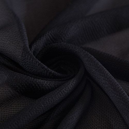 Шифон шелковый 068-16232 черный однотонный