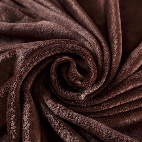 Флис-мех 061-09182 молочный шоколад однотонный