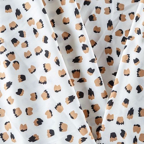 Вискоза "Лоренцо" 036-08094 молочный принтованный