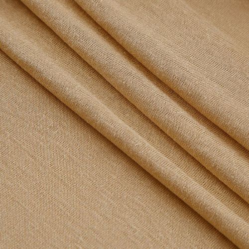 Трикотаж льняной 056-16735 соломенный однотонный