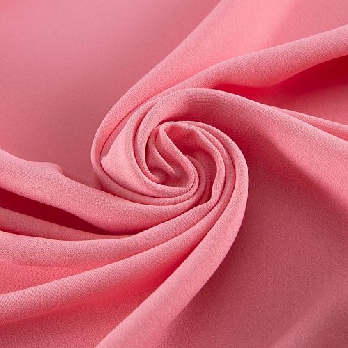 Креп двойной 026-20196 кораллово-розовый