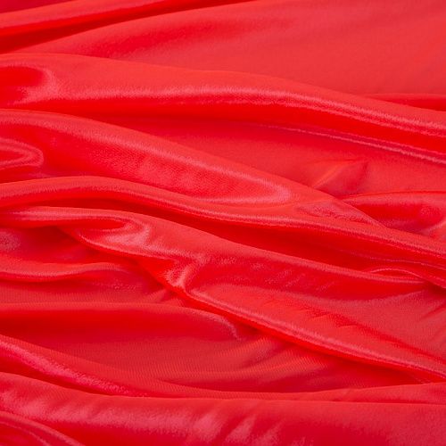 Перл шифон 068-19398 коралловый неон однотонный