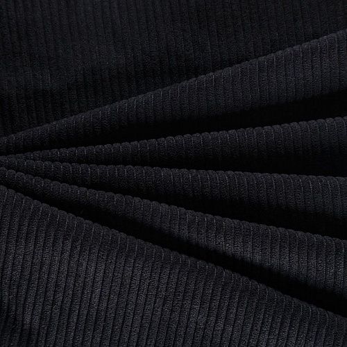 Вельвет 008-05625 черный однотонный