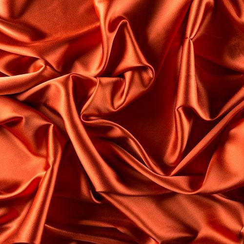 Шелк натуральный К15-1259 терракотовый однотонный