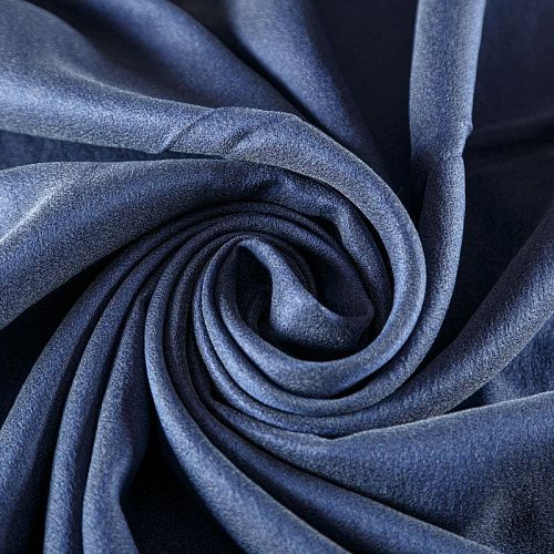 Креп-органза 026-08036 пыльно-синий однотонный