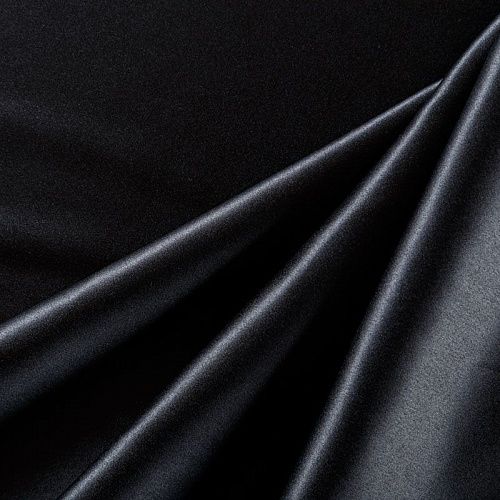 Сатин стрейч 001-07712 черный однотонный