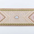 Бордюр велюровый 6 см 0000-357-104-021 бежевый с ромбом