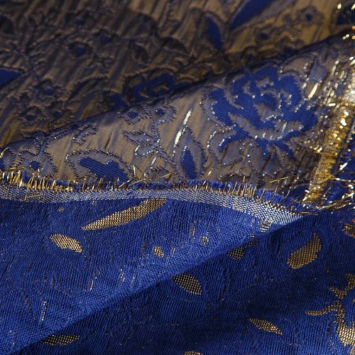 Жаккард 017-16730 золотисто-синий