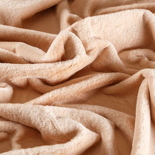 Мех искусственный 037-04423 пудровый однотонный