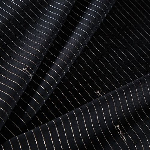 Ткань костюмная Versace 025-19137 черный с люрексом