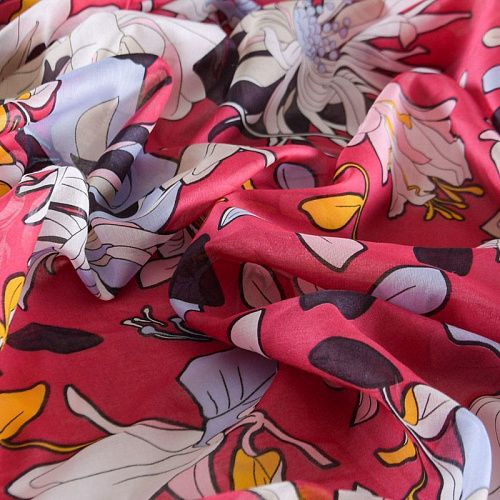 Батист 003-12208 розовый принтованный