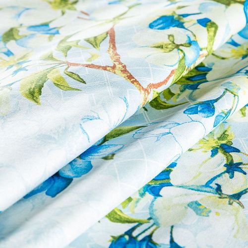 Перкаль ш.220 см 007-03524 светло-голубой принтованный