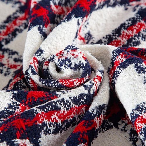 Твид дублированный Gucci 052-20147 молочный клетка