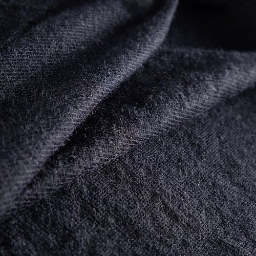 Трикотаж вязаный с вышивкой и пайетками 056-20760 черный