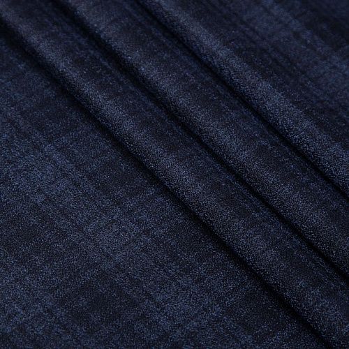 Шерсть костюмная 025-19944 черно-серый клетка