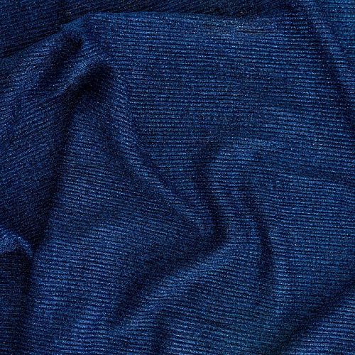 Трикотаж гофре с люрексом К33-522 васильковый