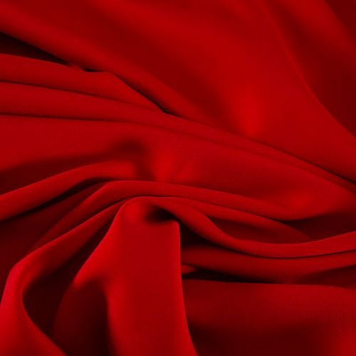 Креп стрейч 026-19631 морковно-красный однотонный