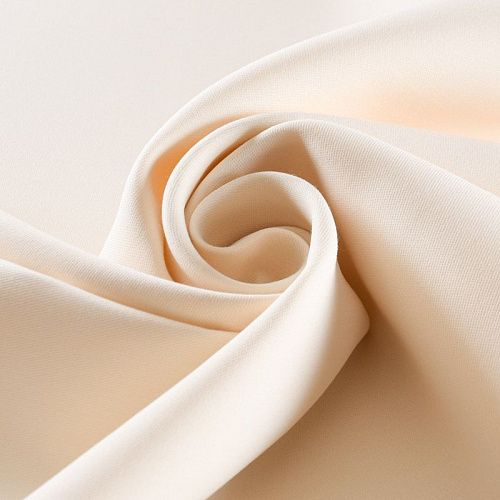 Креп двойной 026-11967 сливочный однотонный